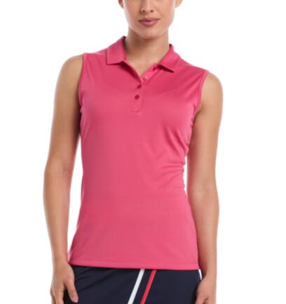 Callaway Damen-Turnier-Polo, ärmelloses Polohemd für Damen, rosa