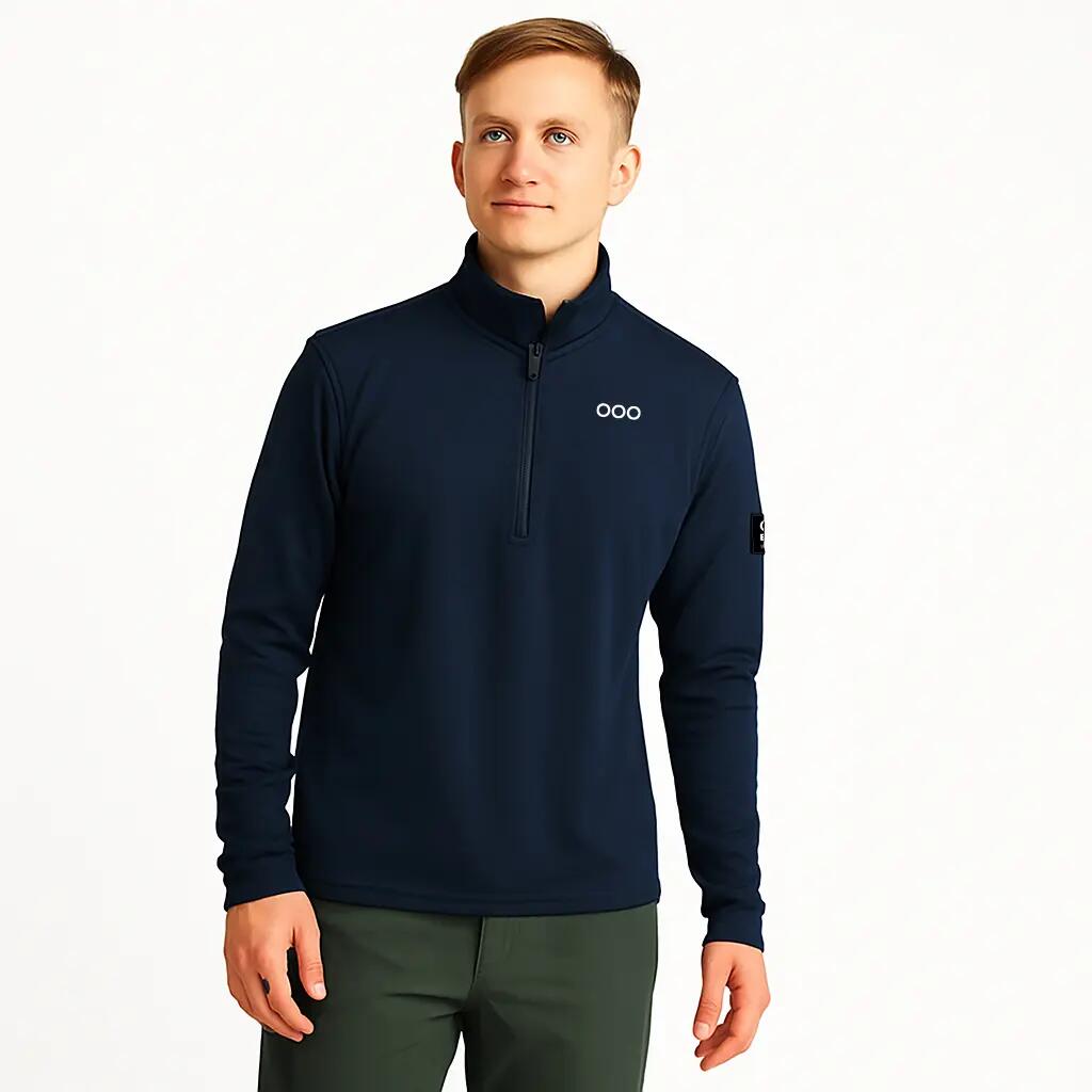 Sudadera ECOON modèle La diagonale des Fous couleur bleu Marino 3/7
