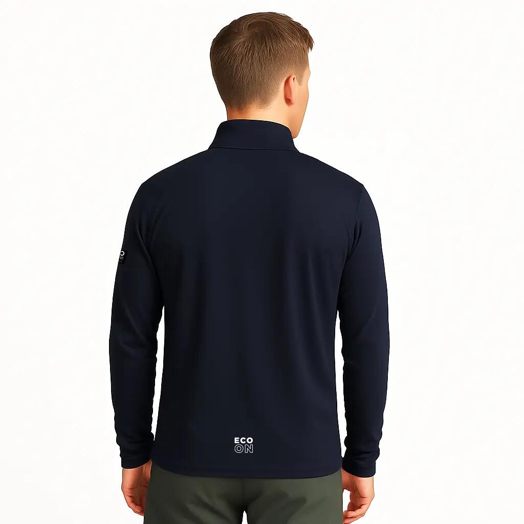 Sudadera ECOON modèle La diagonale des Fous couleur bleu Marino 2/7