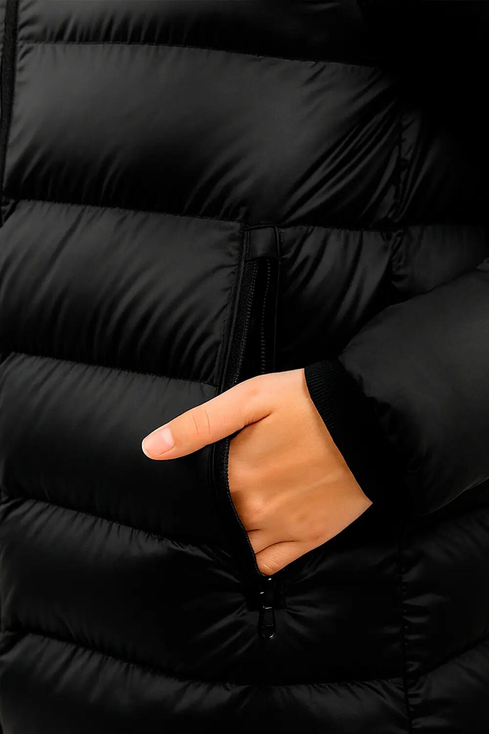 Abrigo Berlin Long jacket de la marque ECOON couleur noir 4/6