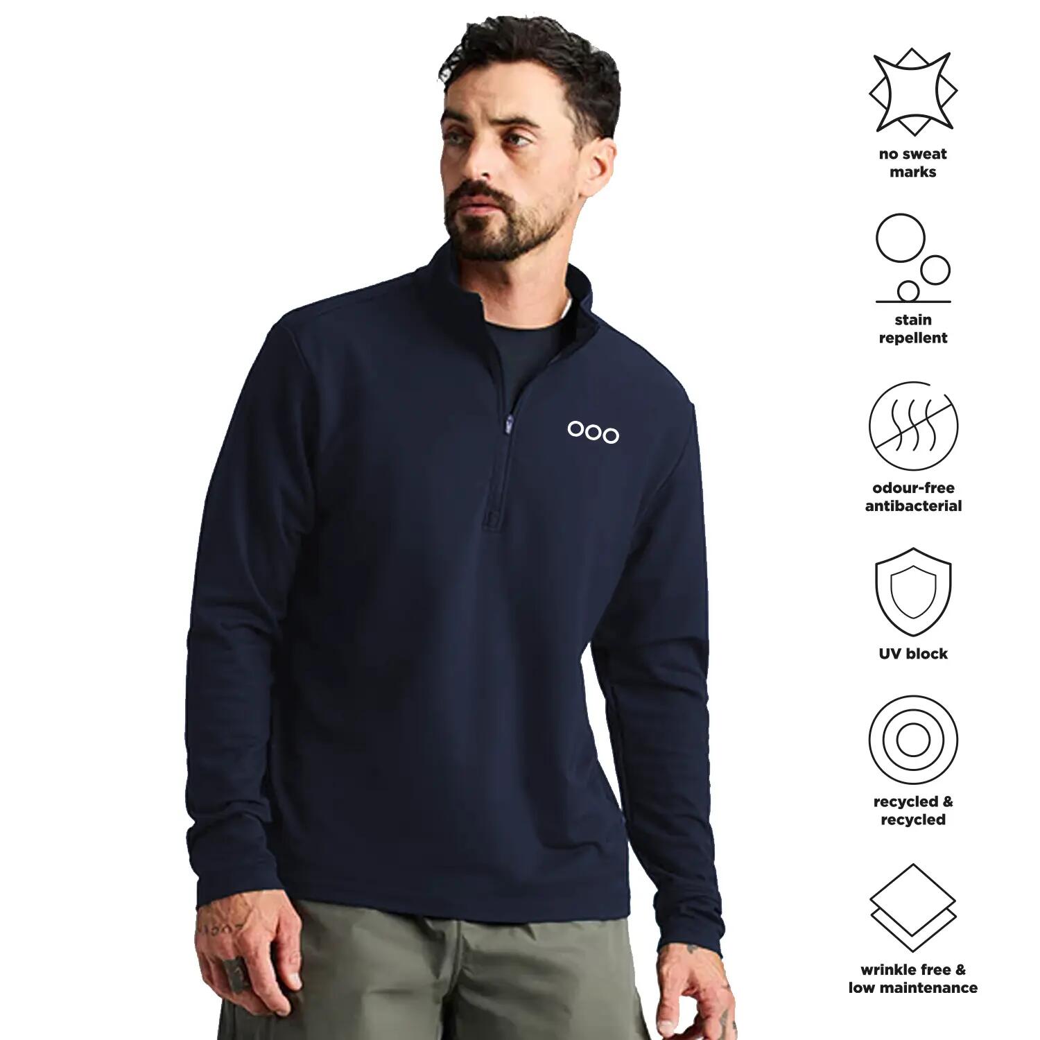 Sudadera ECOON modèle La diagonale des Fous couleur bleu Marino 4/7