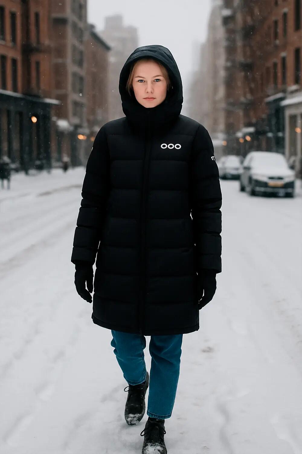 Abrigo Berlin Long jacket de la marque ECOON couleur noir 6/6