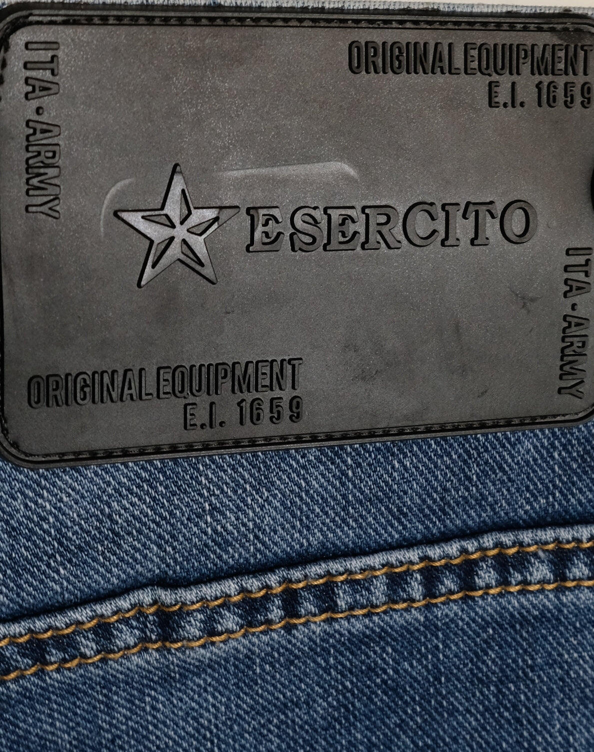 Bermuda Esercito denim cargo uomo 3/4