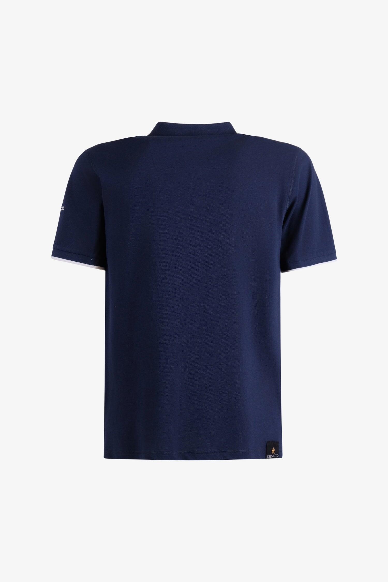 Polo Aviazione Esercito blu a maniche corte in cotone uomo 2/4