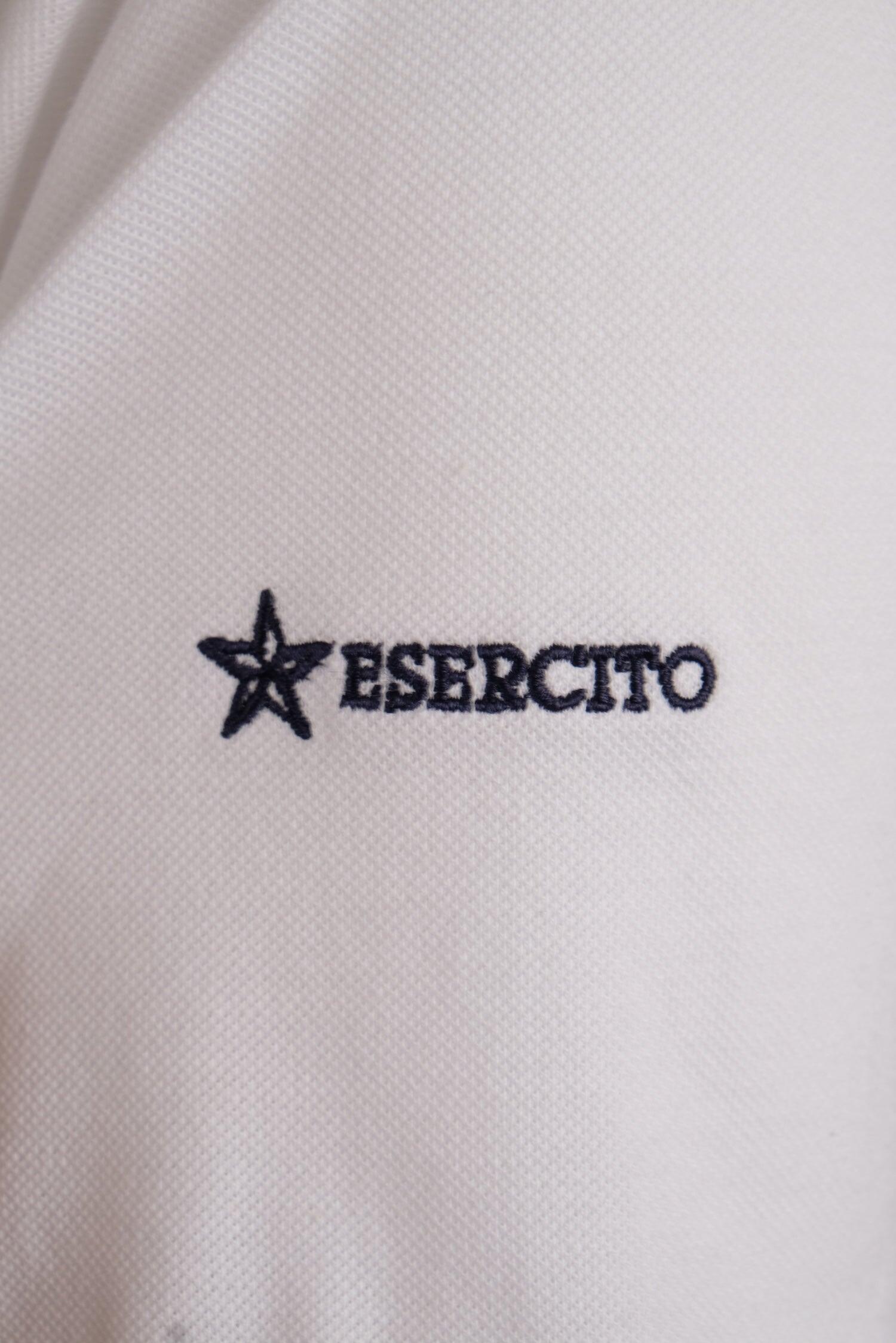 Polo Aviazione Esercito bianca a maniche corte in cotone uomo 4/4