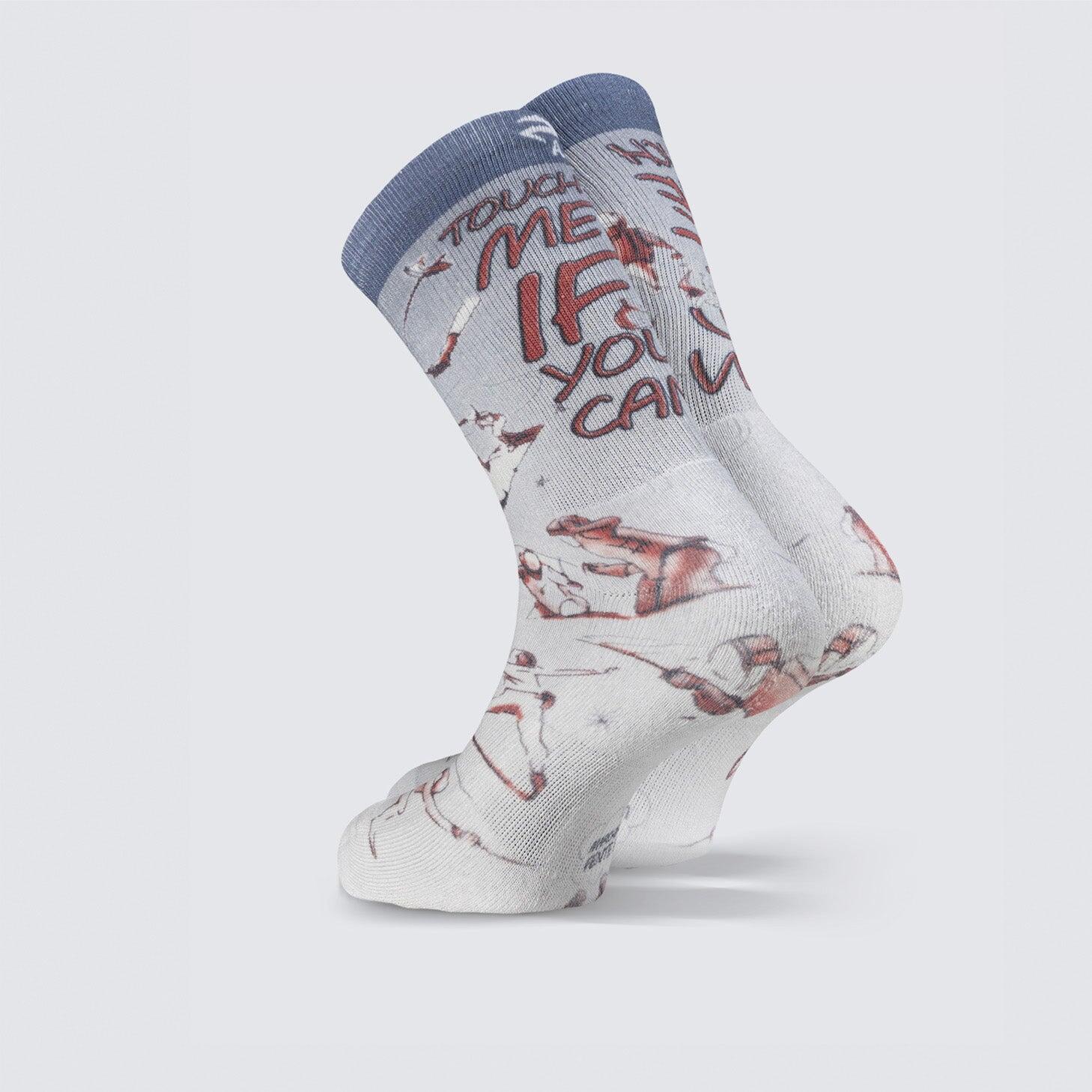 Meias Azza Fencing AirFlow — Azul & Vermelho 2/7