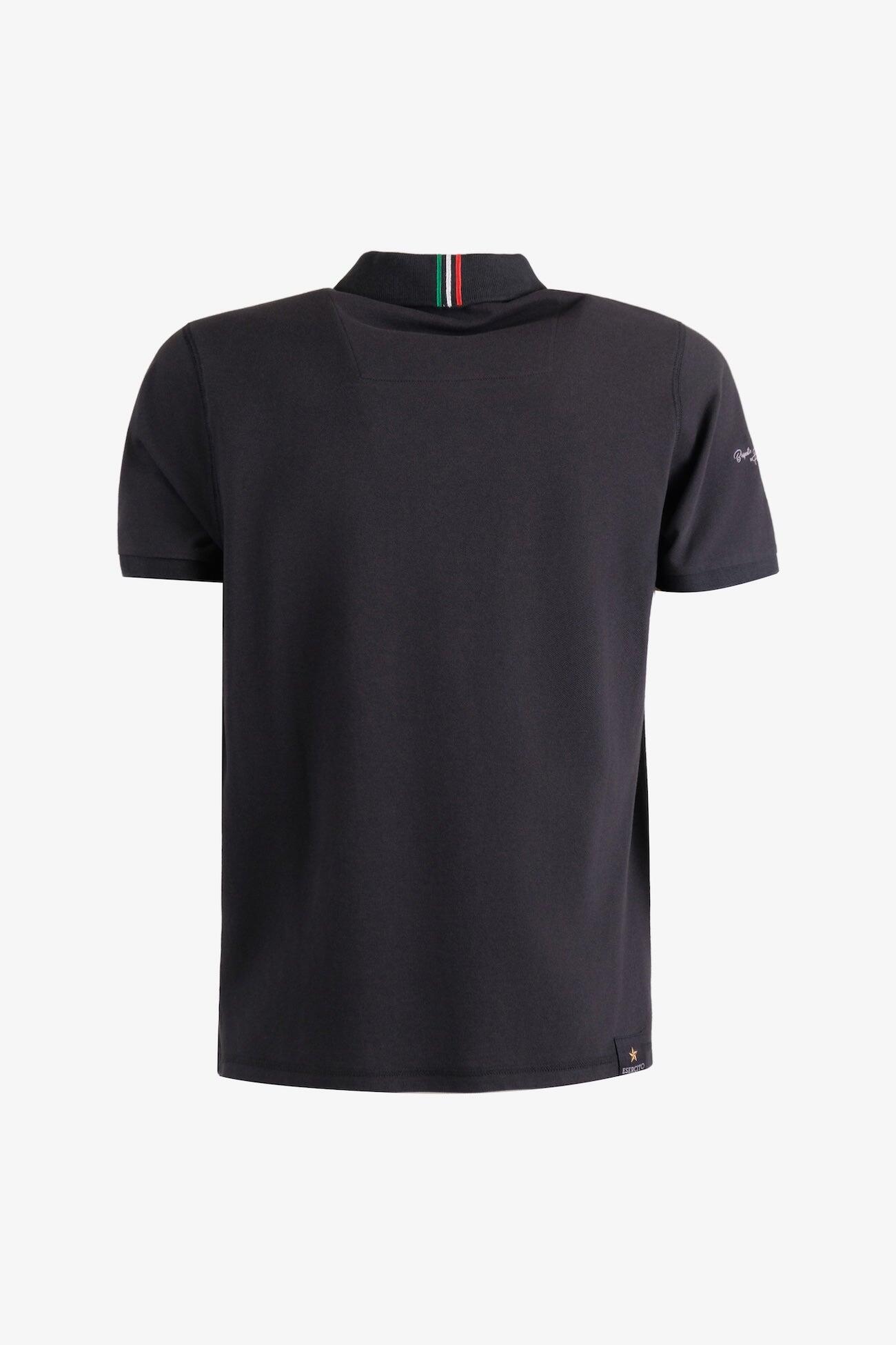 Polo Aviazione Esercito nera a maniche corte in cotone uomo 2/4