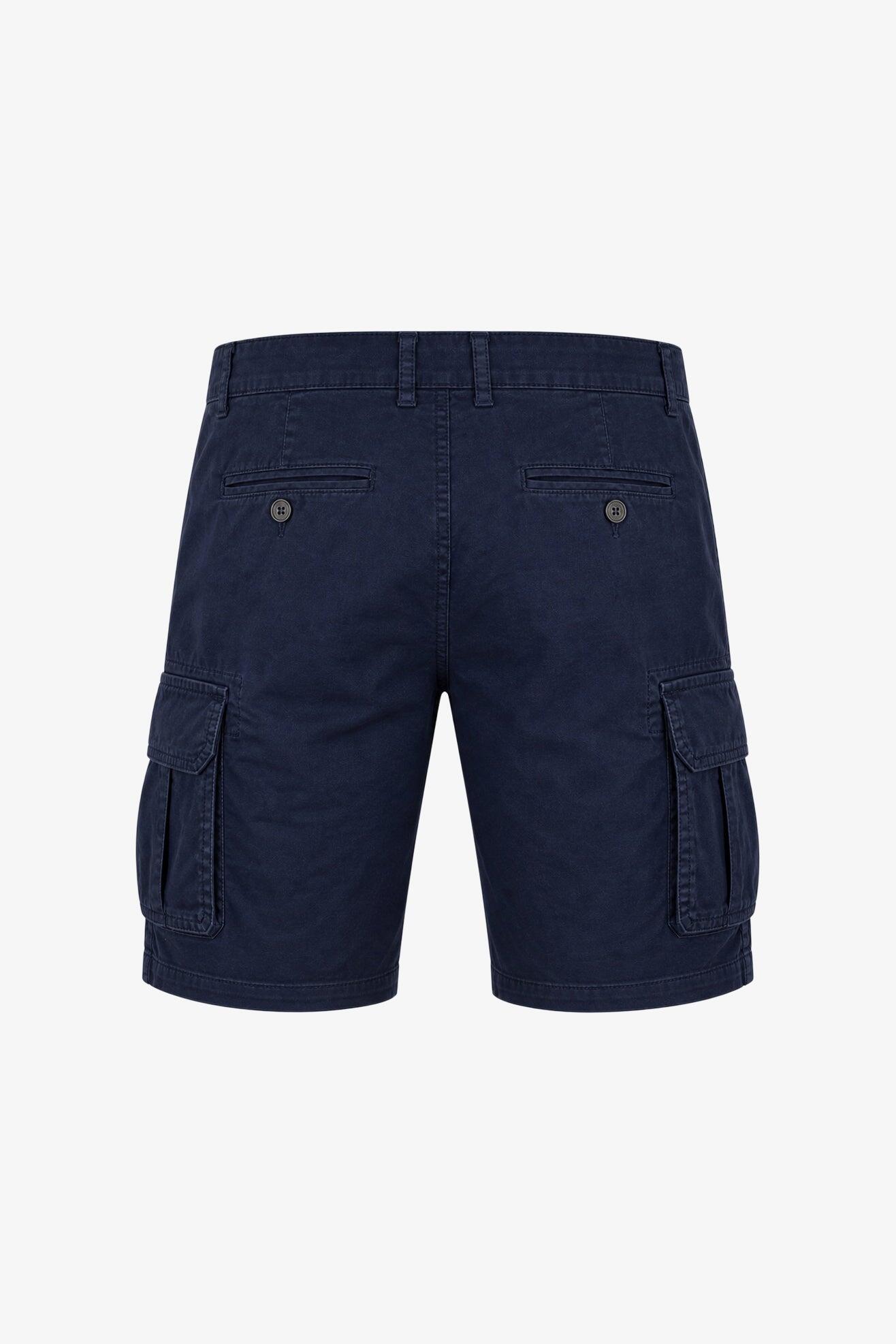 Bermuda Folgore blu cargo in cotone uomo 2/3