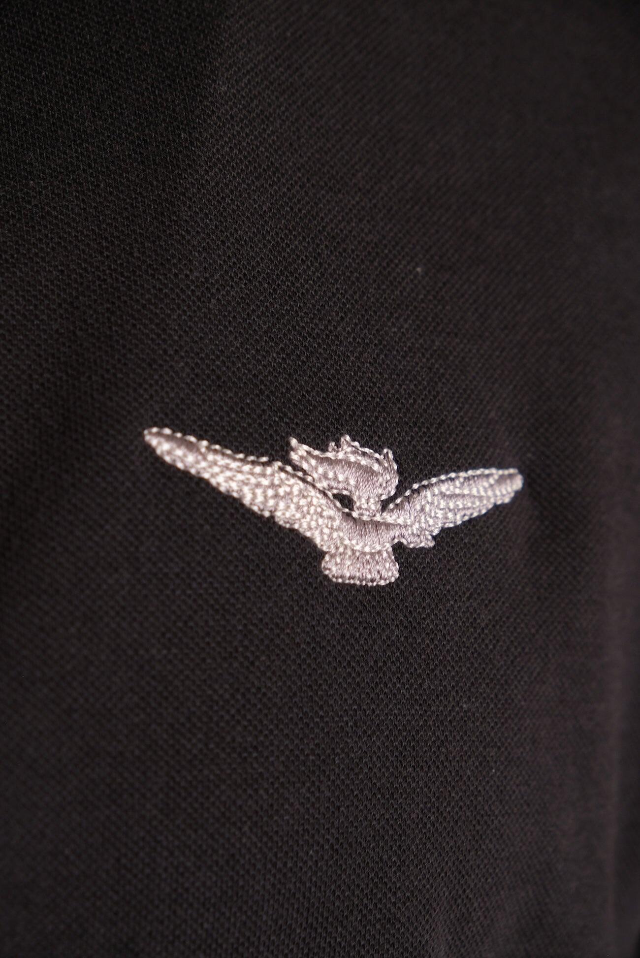 Polo Aviazione Esercito nera a maniche corte in cotone uomo 4/4