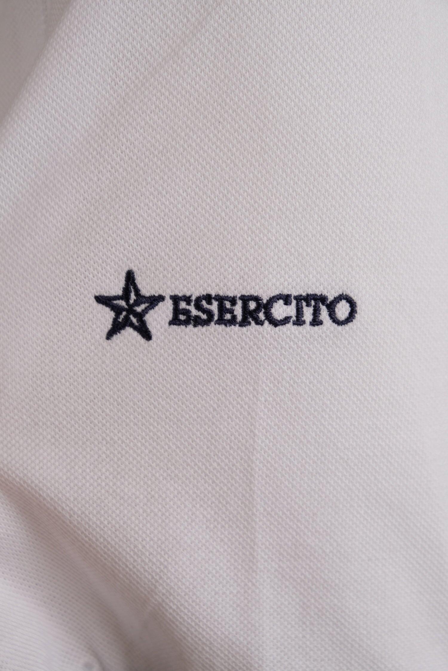 Polo Esercito bianca a maniche corte in cotone uomo 4/4