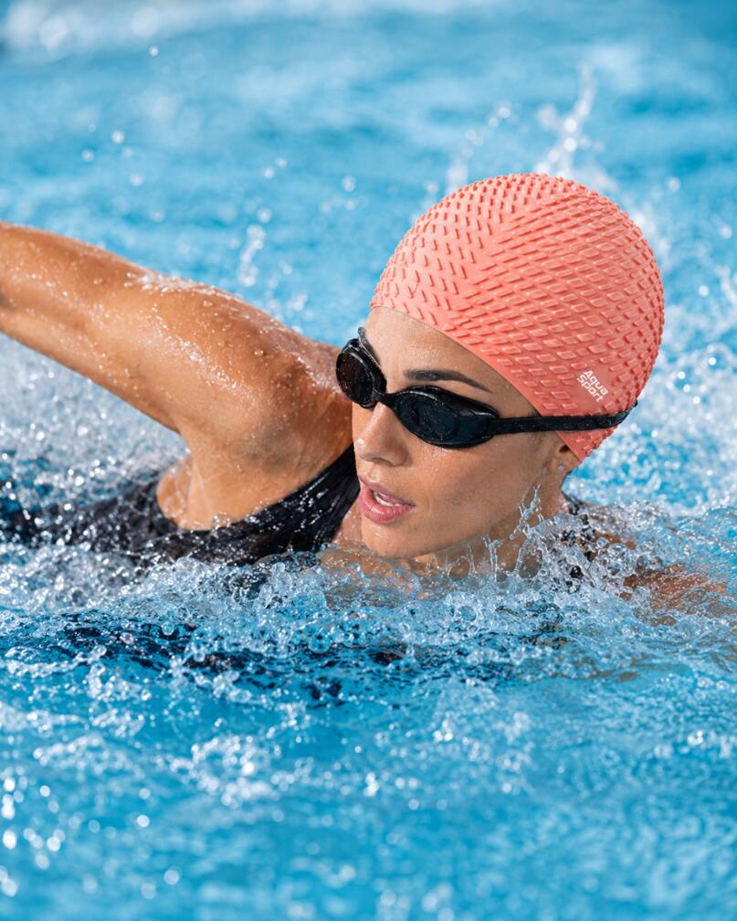 Aqua-Sport czepek bubble cap active salmon AS9263 3/4