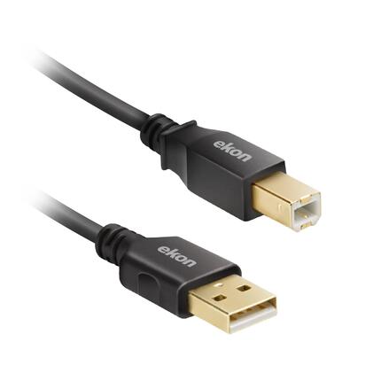 USB-printerkabel type A-B stekker verguld