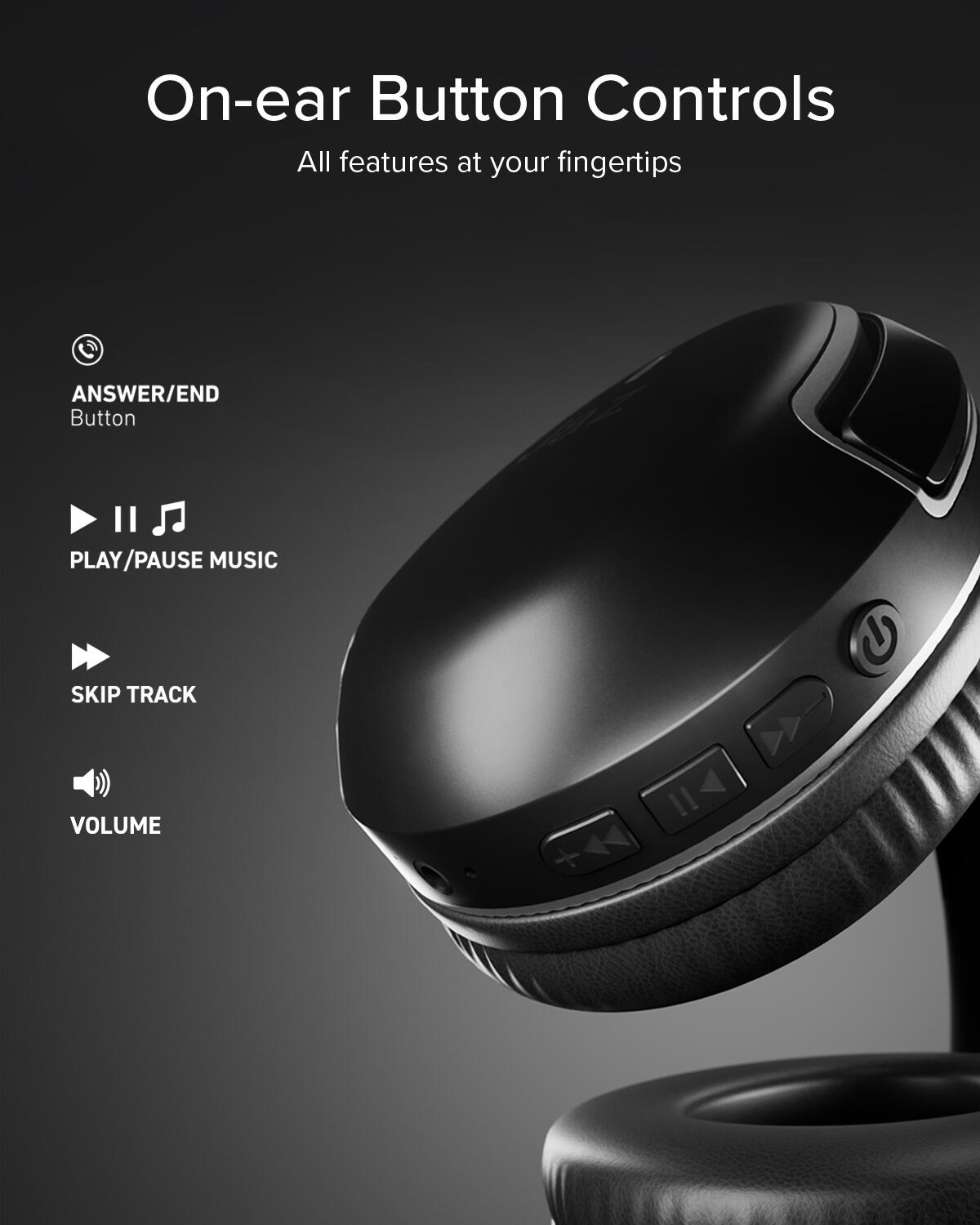 Casque sans fil Over-Ear avec microphone et commandes intégrés 3/7
