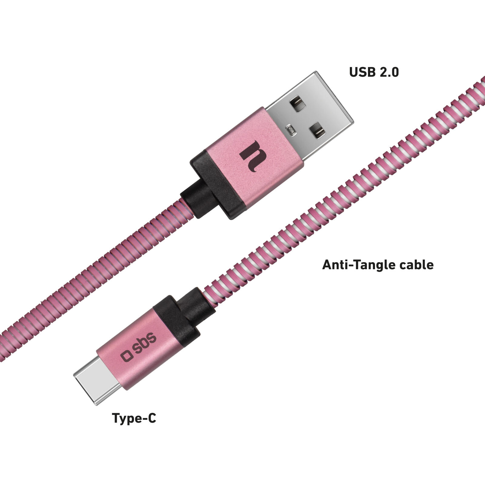 Câble de transmission de données et de charge Type-C-USB 2.0 Ischia 2/2