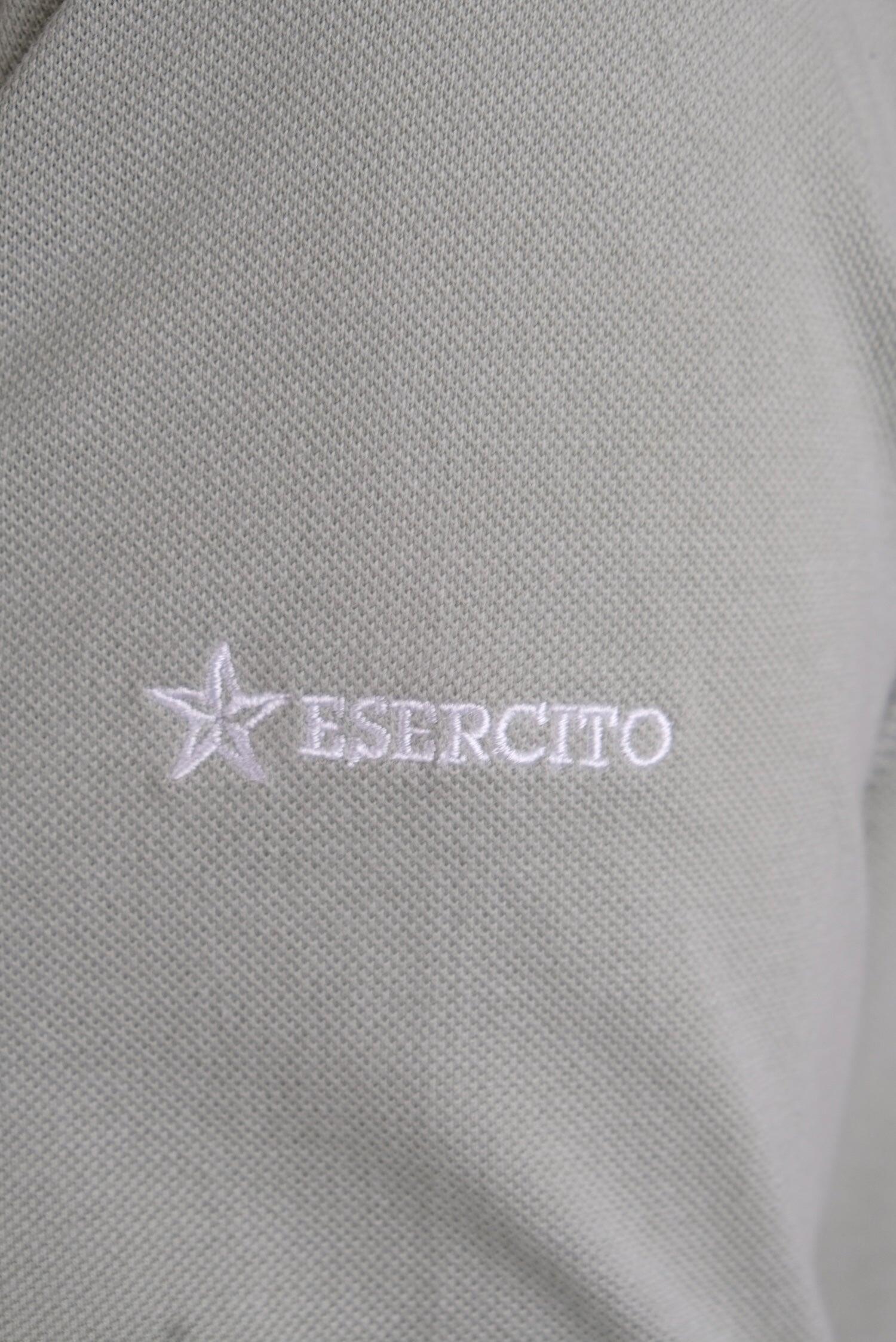 Polo Esercito verde a maniche corte in cotone uomo 4/4