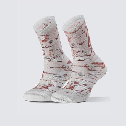 Uniseks AirFlow Crew-sokken Wit/Rood