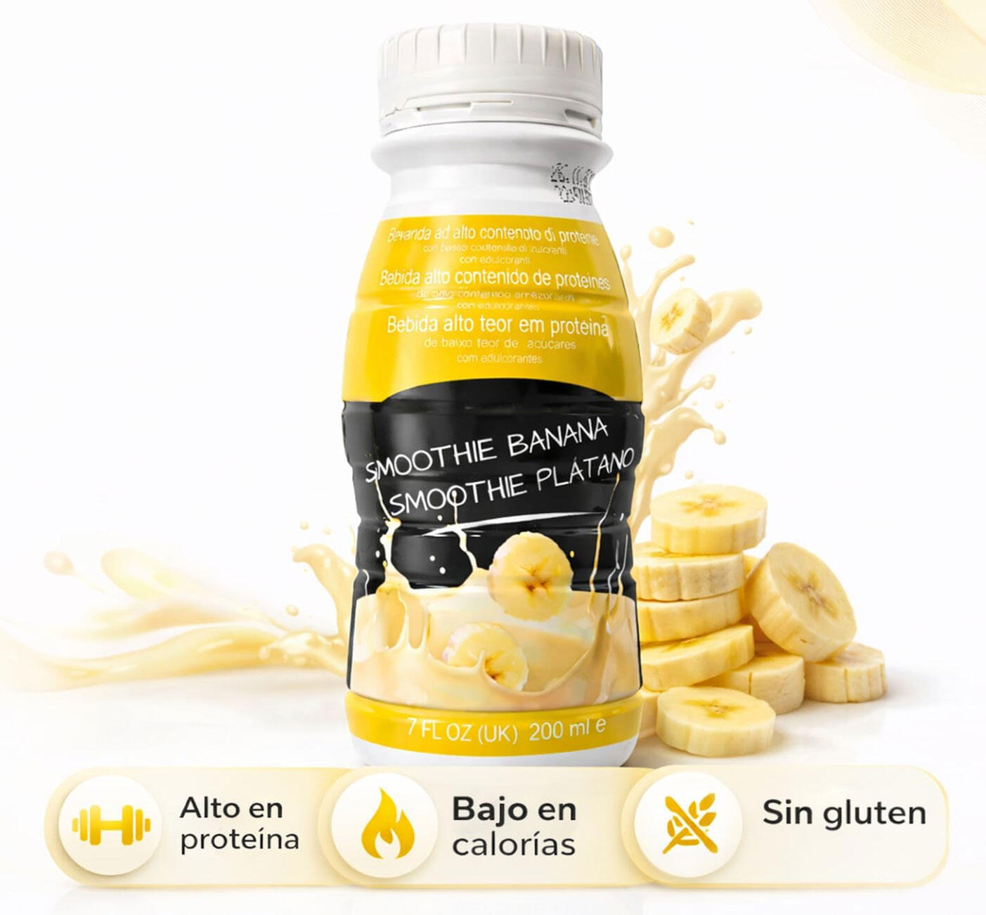 Protein Smoothie Bouteille 200 ml Banane Pack de 8 unités 4/5