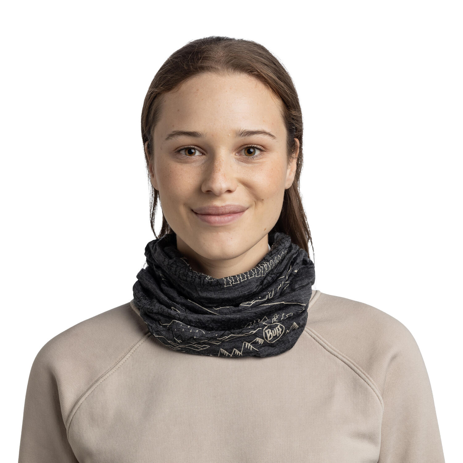 Tour de cou Merino Lightweight Unisex Buff Gris foncé TAILLE UNIQUE 5/7