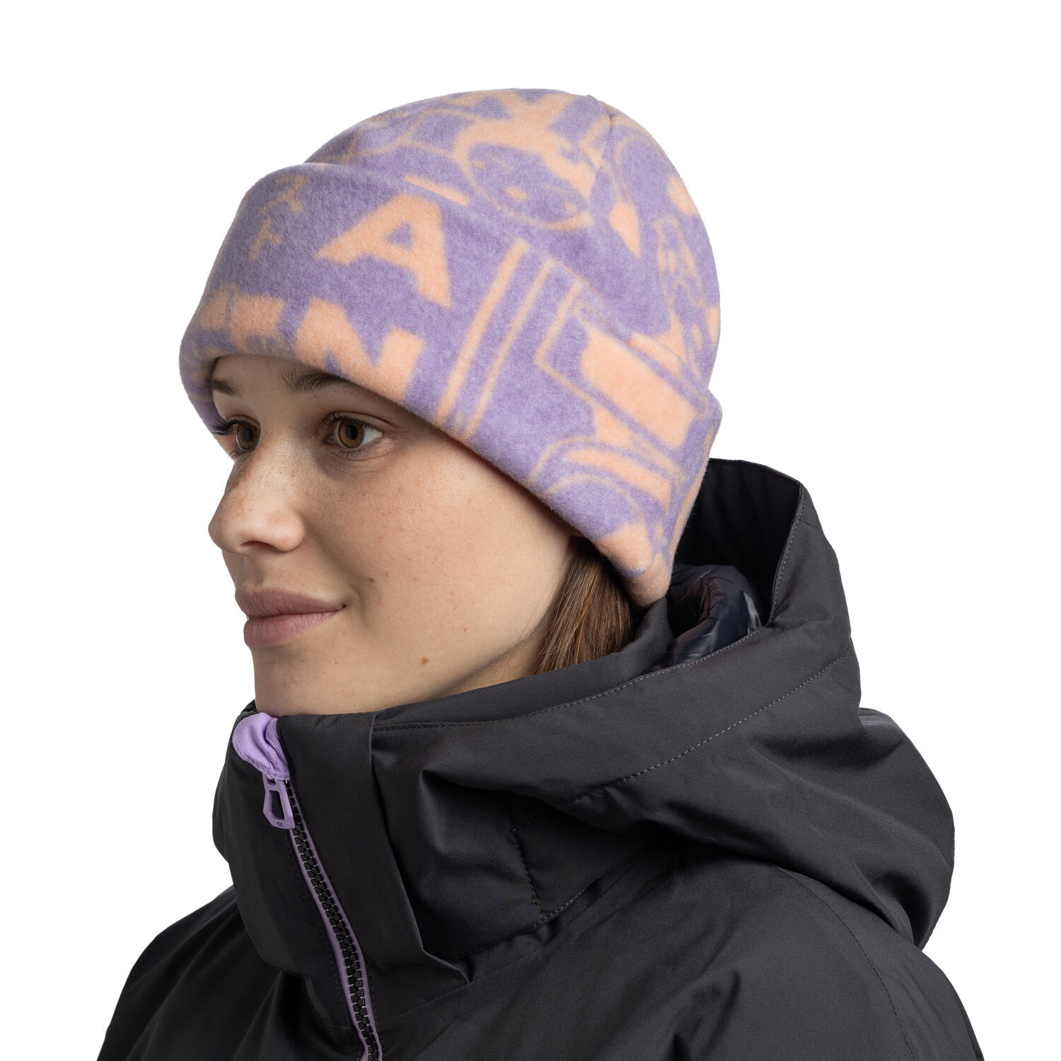 Gorro Polar Pattern Unisex Buff Morado 4/5