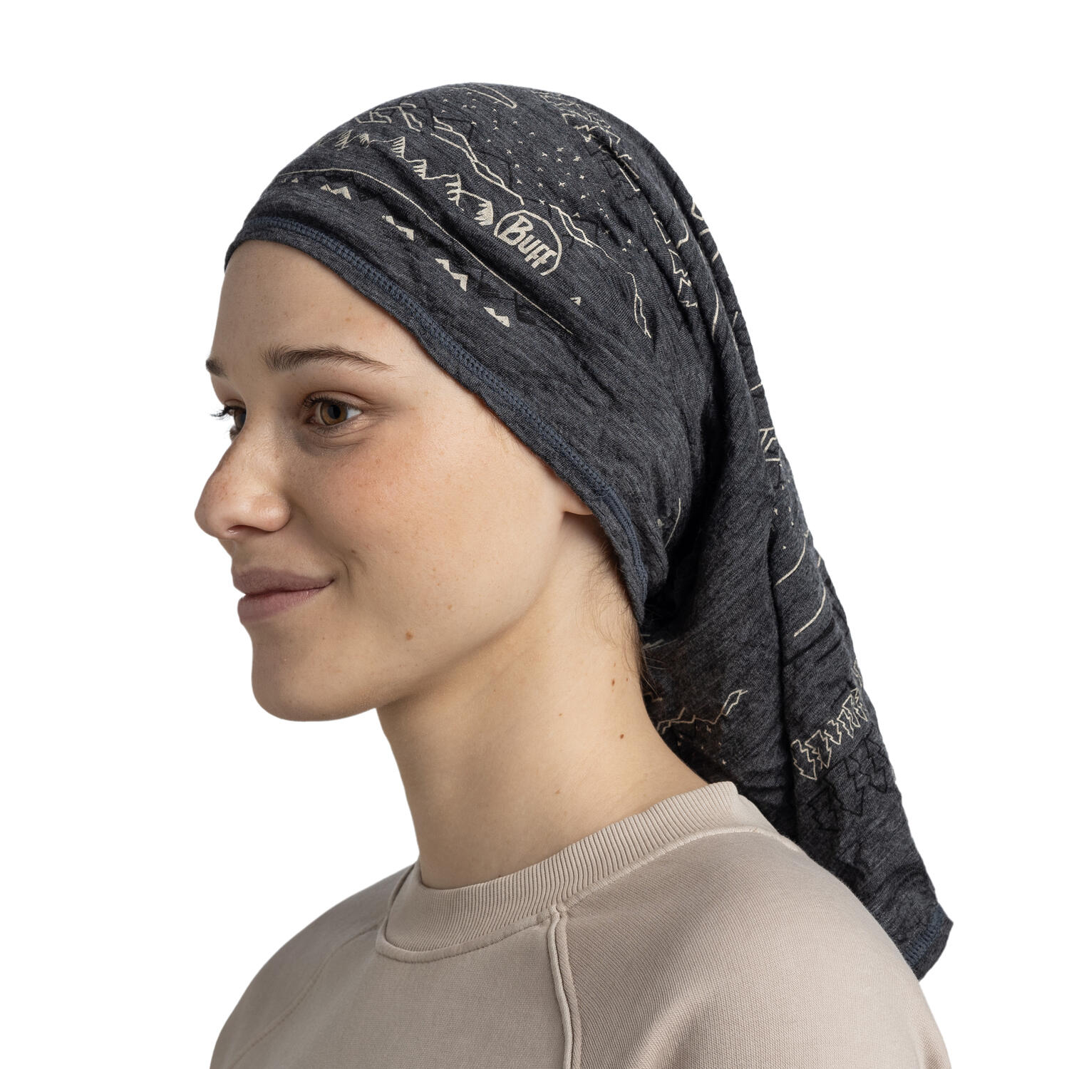 Tour de cou Merino Lightweight Unisex Buff Gris foncé TAILLE UNIQUE 6/7