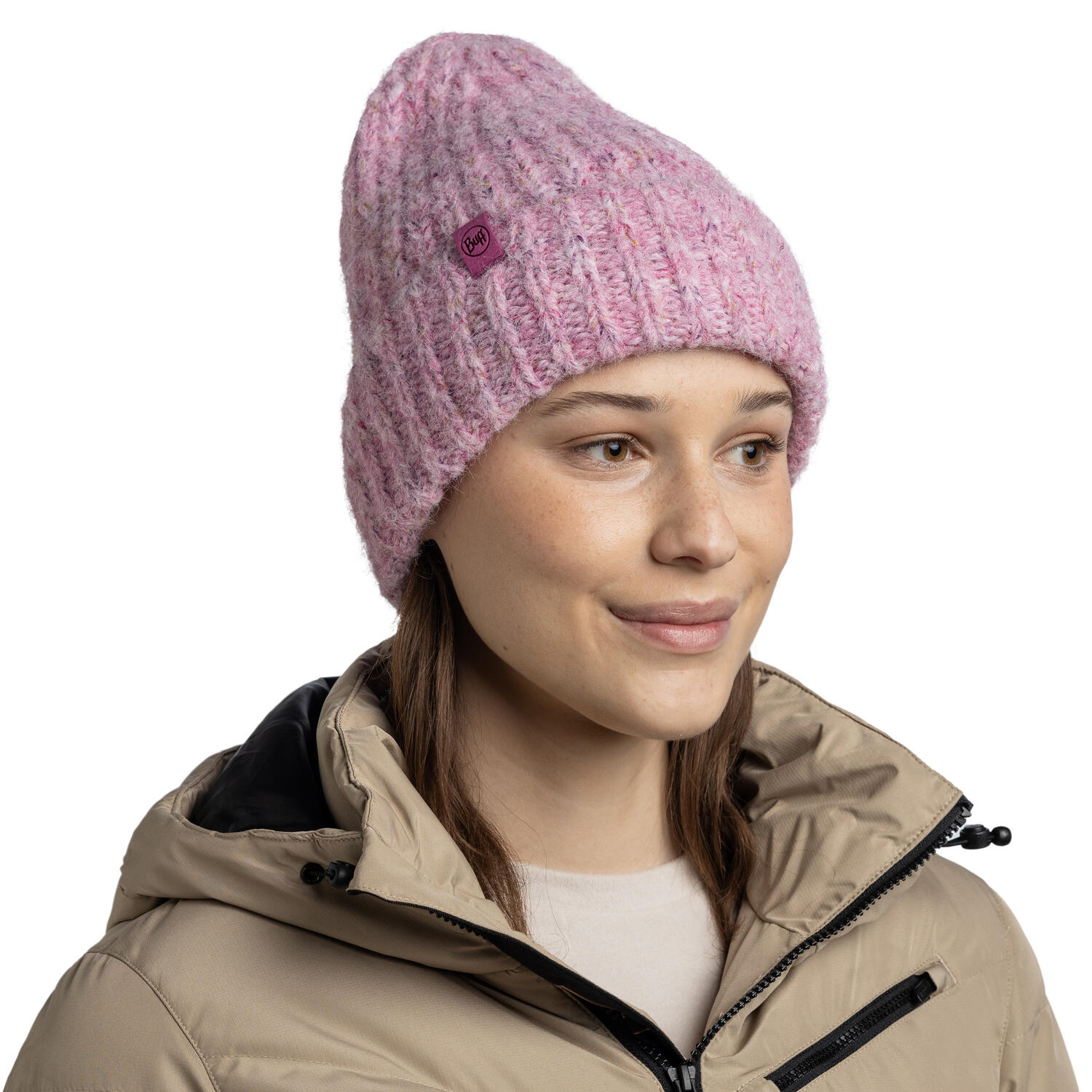 Gorro Knitted & Fleece Band Mujer Buff Rosa 4/5