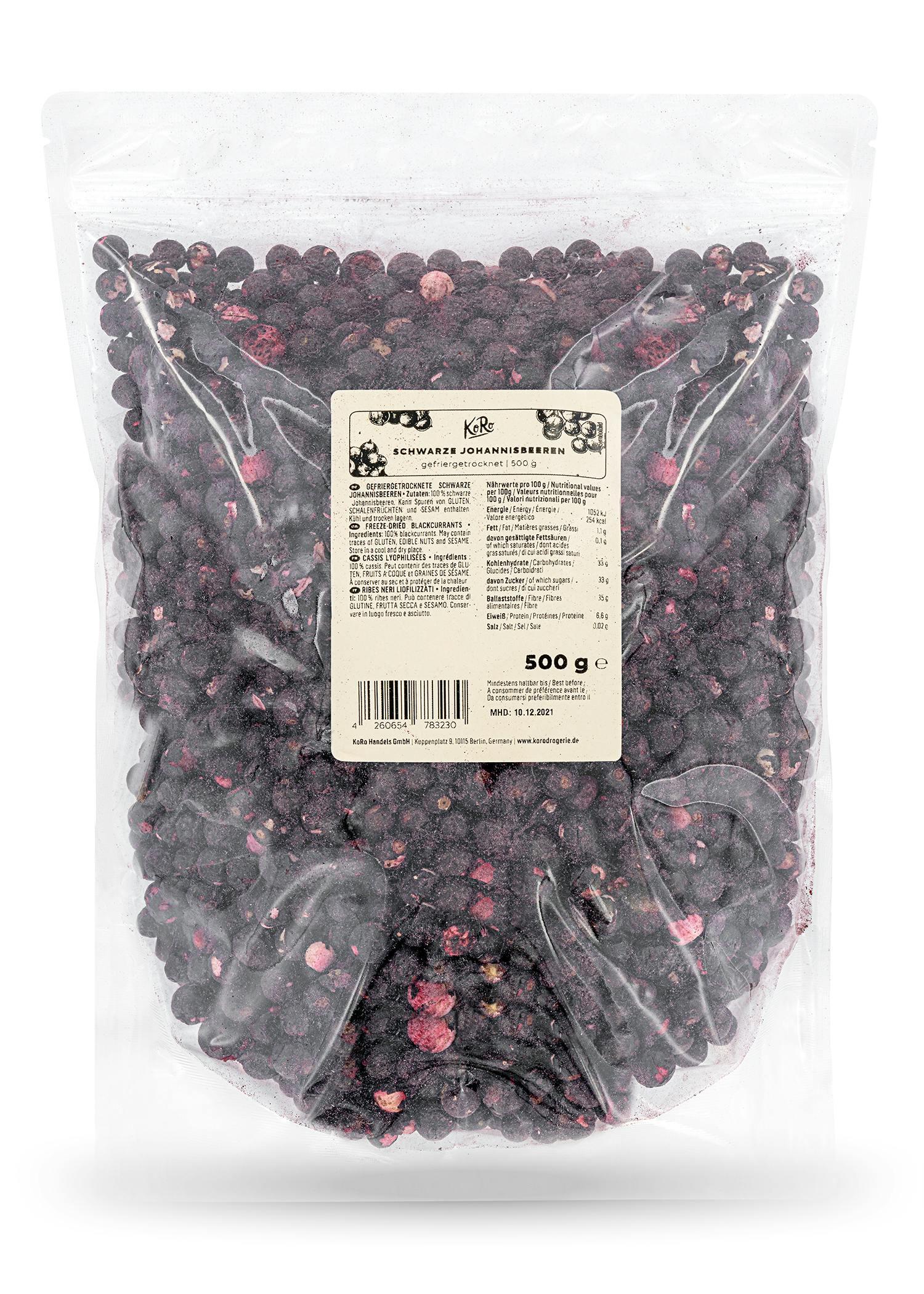 KoRo - Cassis lyophilisés 500 g 1/6