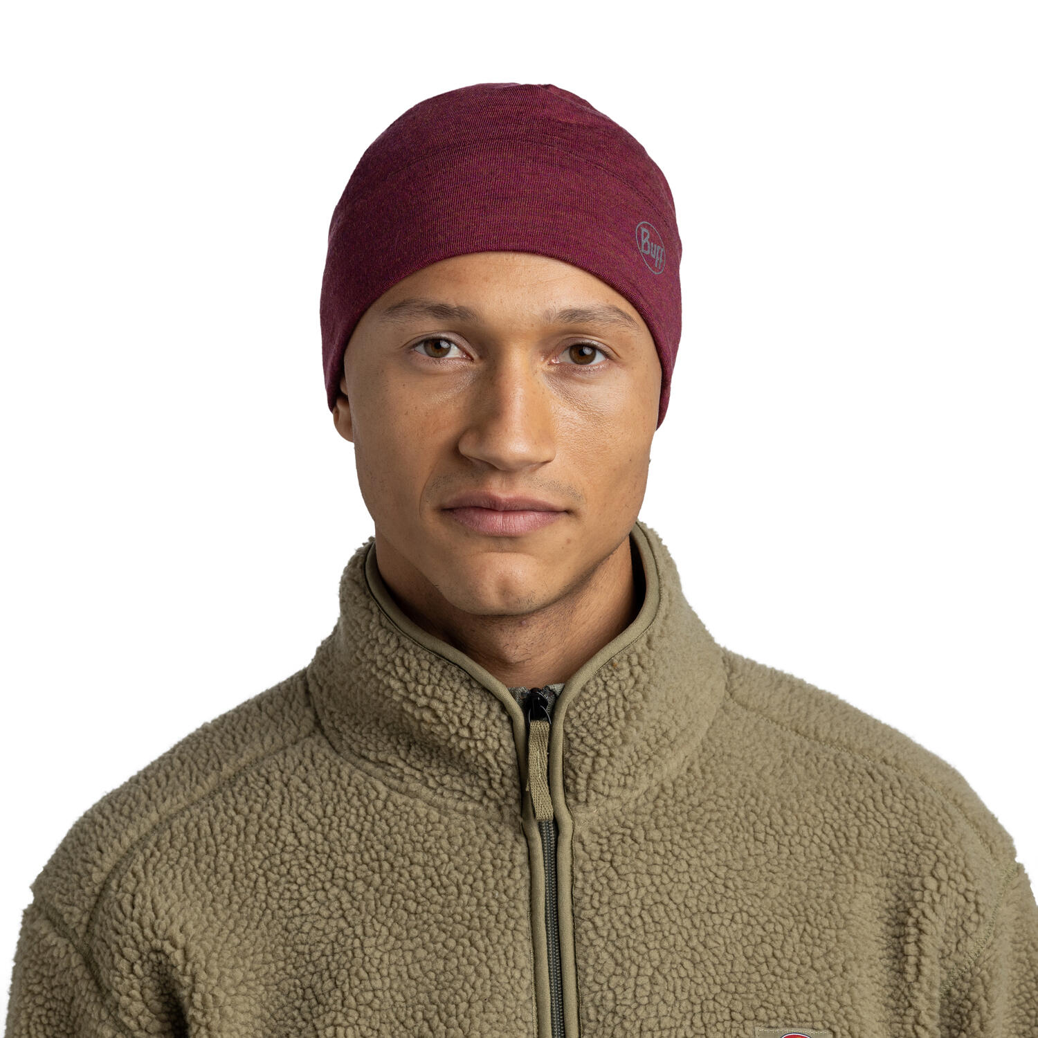 Gorro Merino Midweight Unisex Buff Rojo 5/7