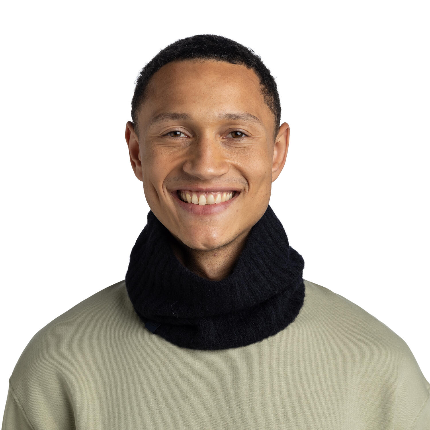 Cache-cou tricoté Unisex Buff Bleu foncé TAILLE UNIQUE 3/5