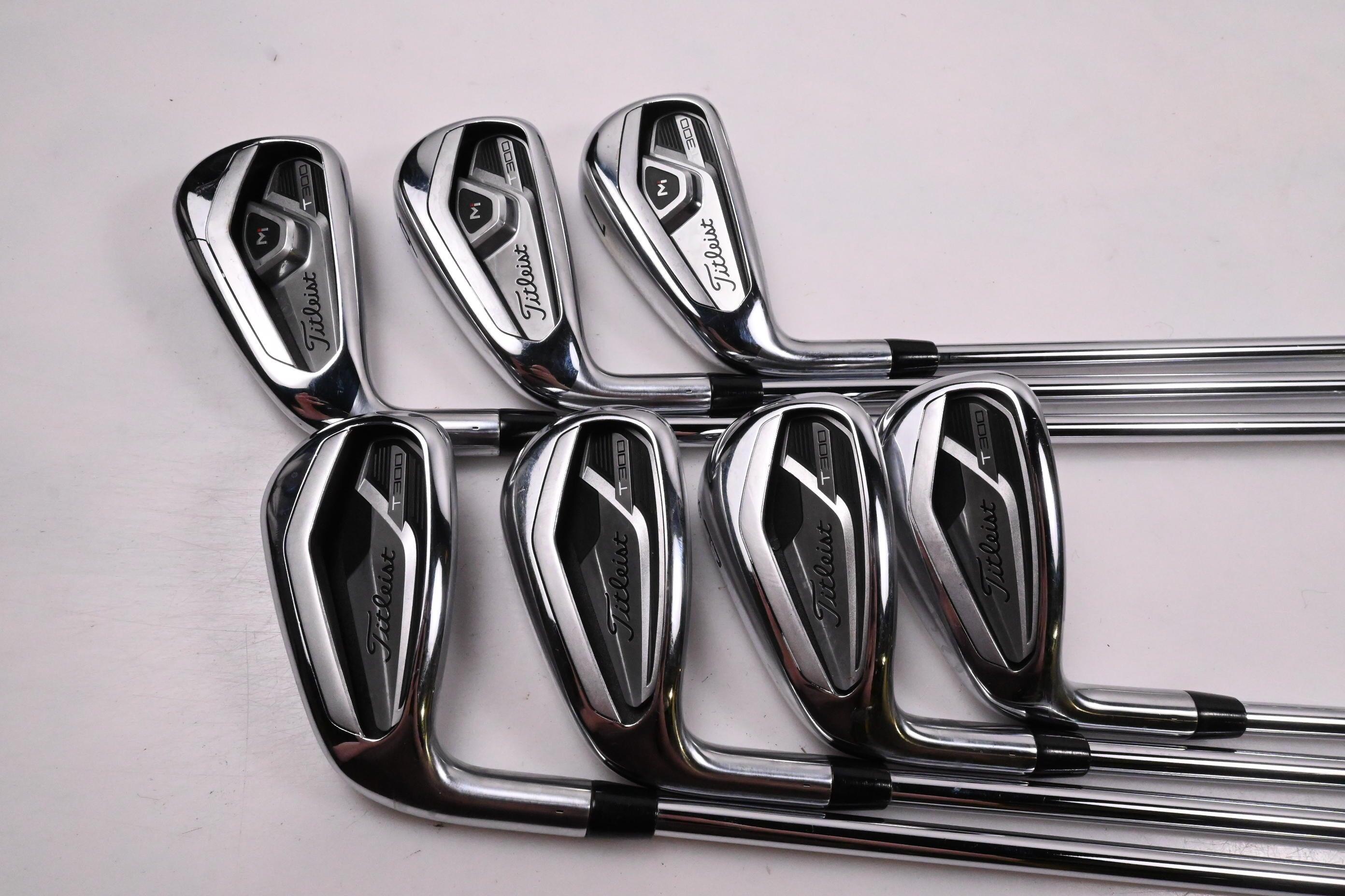 Left Hand Titleist T300 2021 Irons / 5-PW+48° / Regular Flex AMT