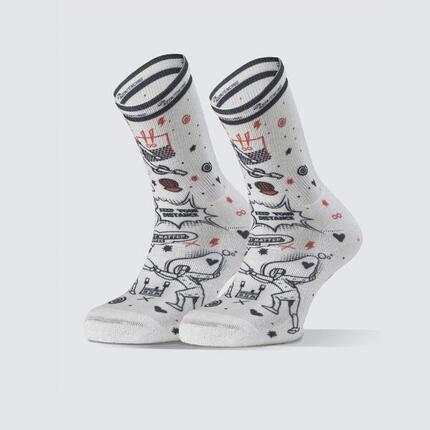 Uniseks AirFlow Crew-sokken Wit/Rood