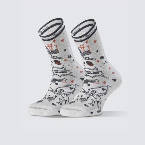 Uniseks AirFlow Crew-sokken Wit/Rood
