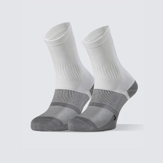 Chaussettes Compression Antidérapantes Unisexe Blanc/Gris