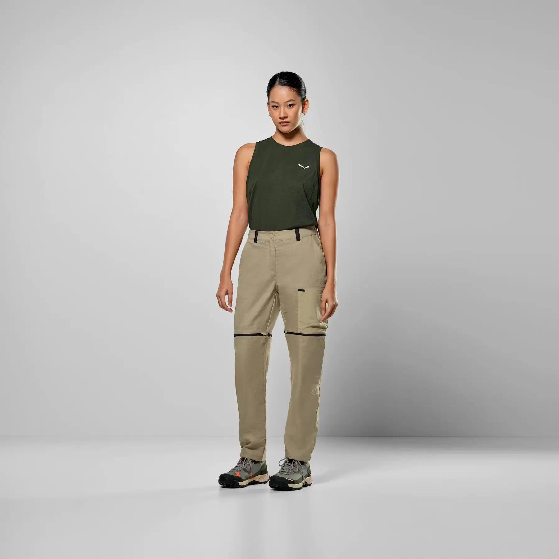 Pantalones 2 en 1 para mujer Salewa Puez Hemp 3/5