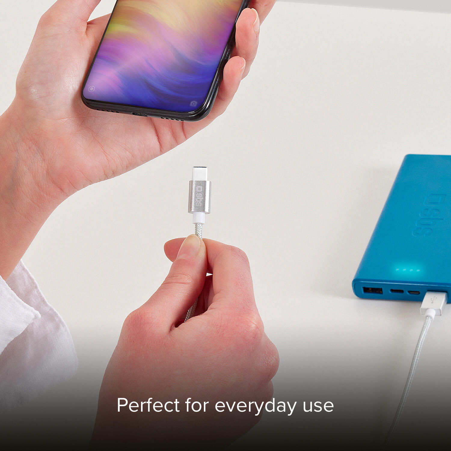 Cavo dati e ricarica in nylon 1.5 m - Connettori USB a USB-C 5/5