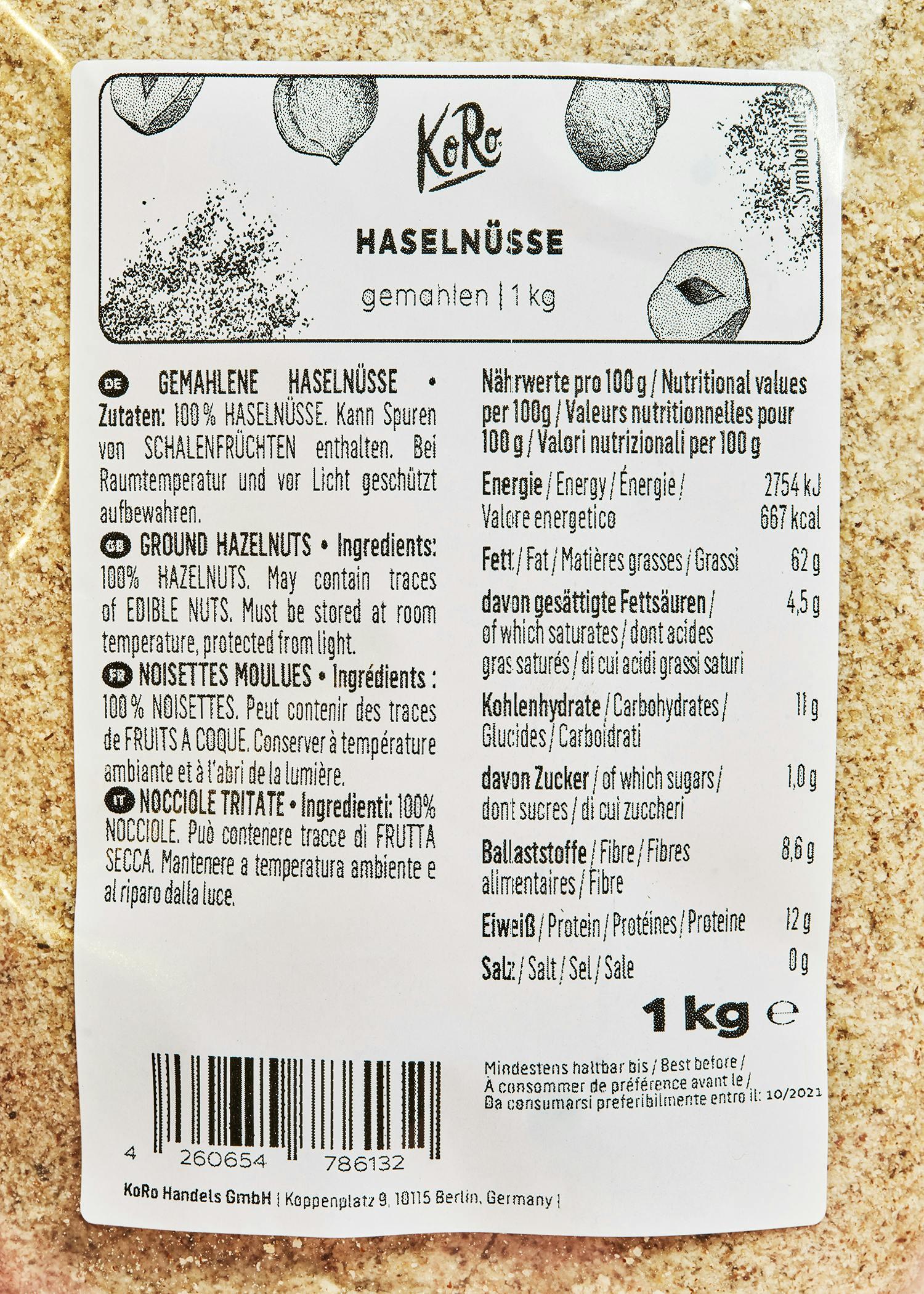 Nocciole macinate | 1 kg 4/6