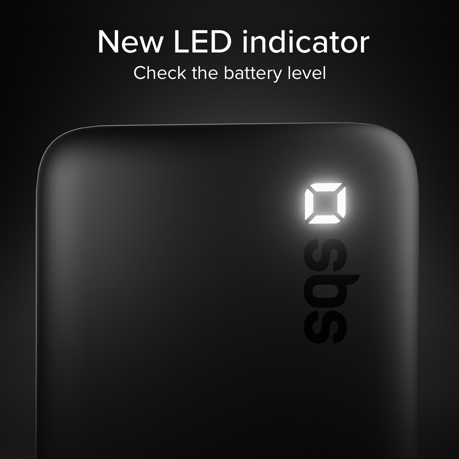 Power Bank 10000 mAh High Density con PD, USB-C e USB-A 4/7