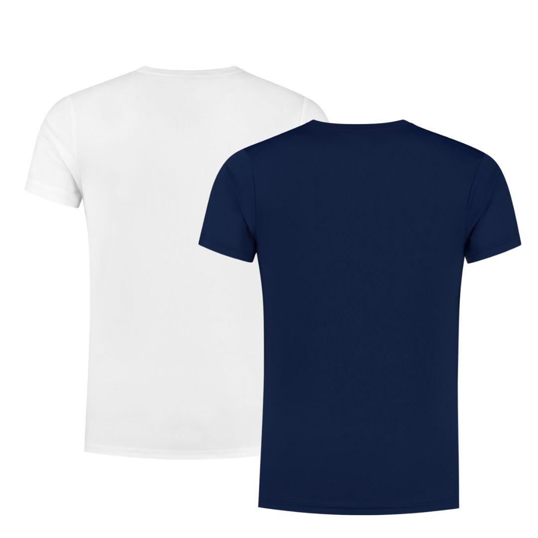 Herren Laufshirt 2er-Pack Kurzarmshirt 3/7