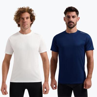 Heren hardloopshirts korte mouwen 2-pack sportshirts