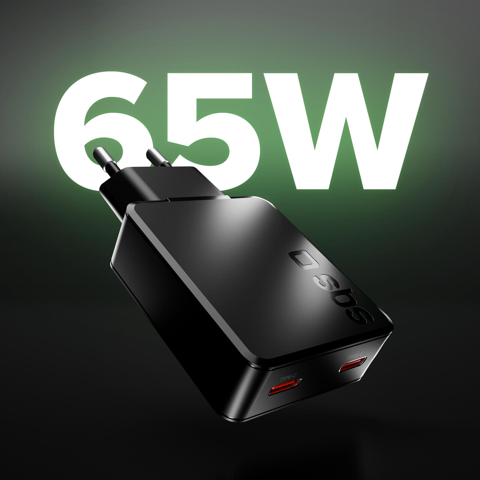 Caricatore da muro 65w USB-C Ultra Slim con doppia uscita 2/7