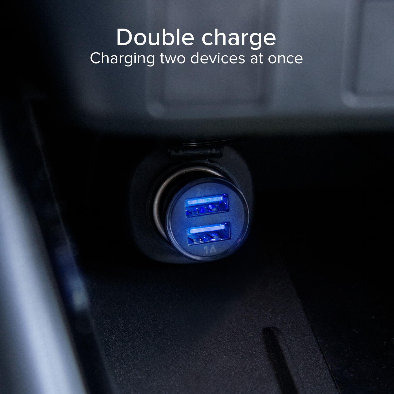 Mini caricatore auto 12 Watt- Ricarica rapida con due porte USB universali 5/5
