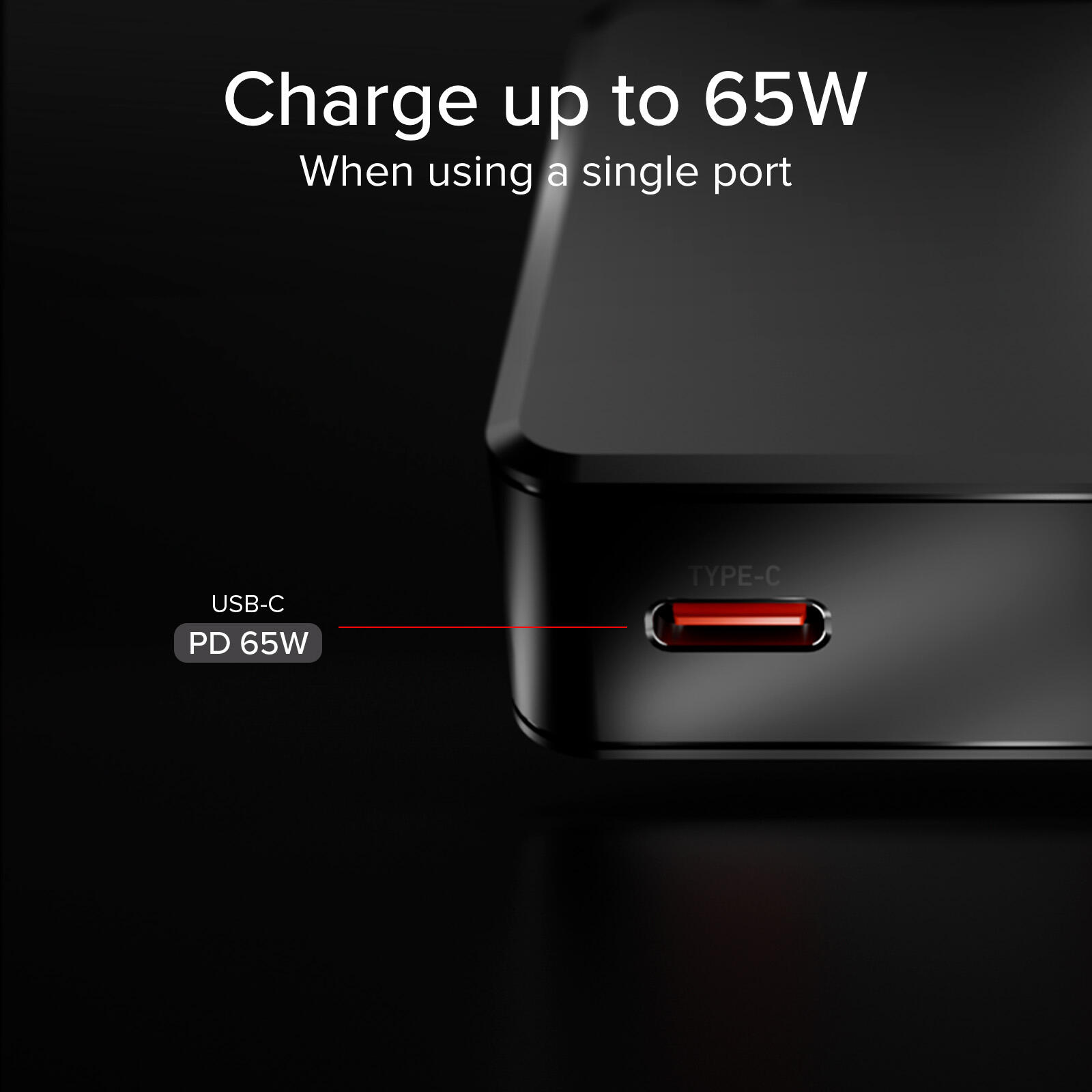 Caricatore da muro 65w USB-C Ultra Slim con doppia uscita 7/7