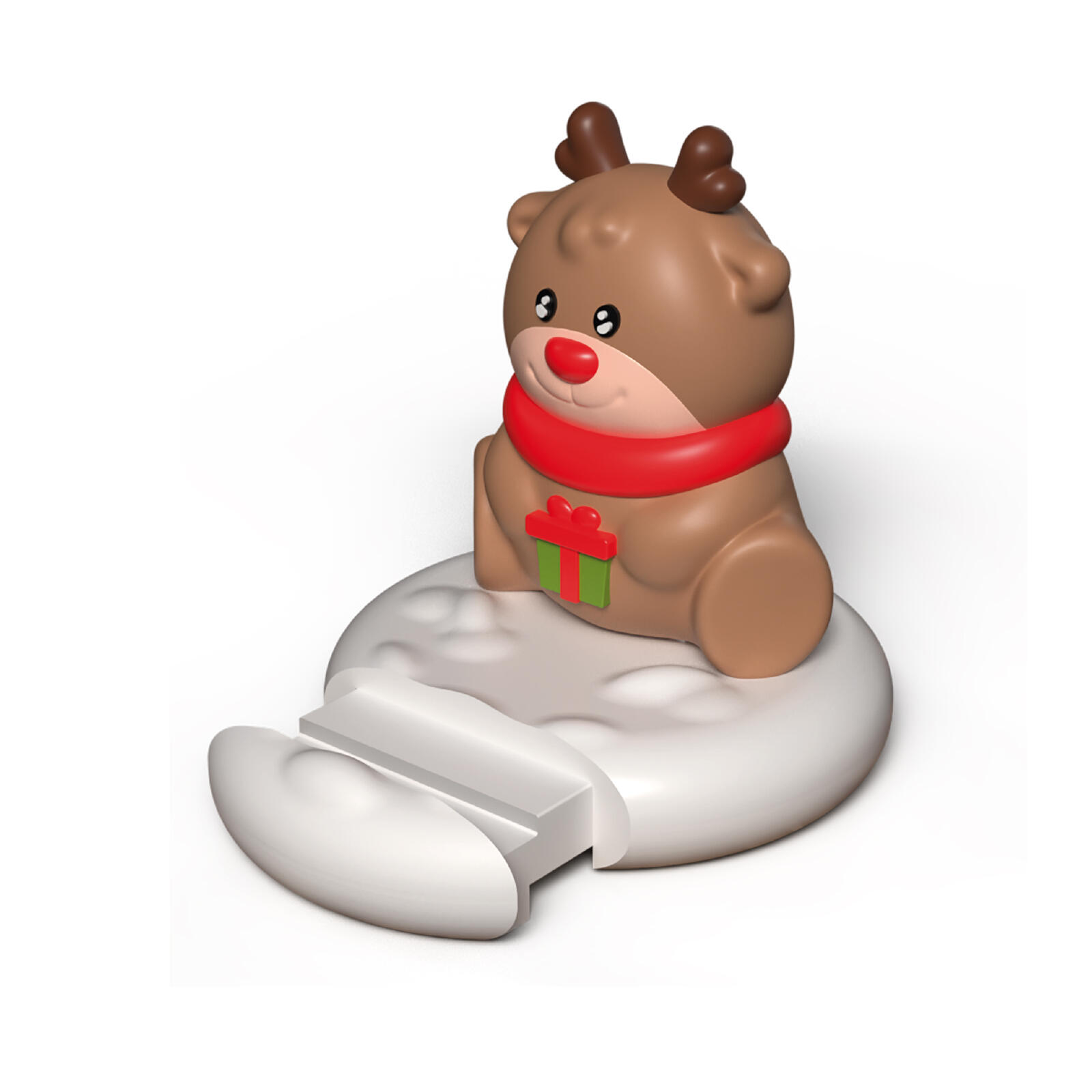 Support pour téléphone portable avec logement coulissant et motif renne de Noël 2/3