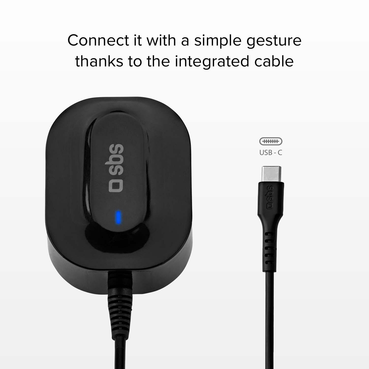 Caricatore UK ricarica ultra rapida con cavo USB-C integrato 2/4