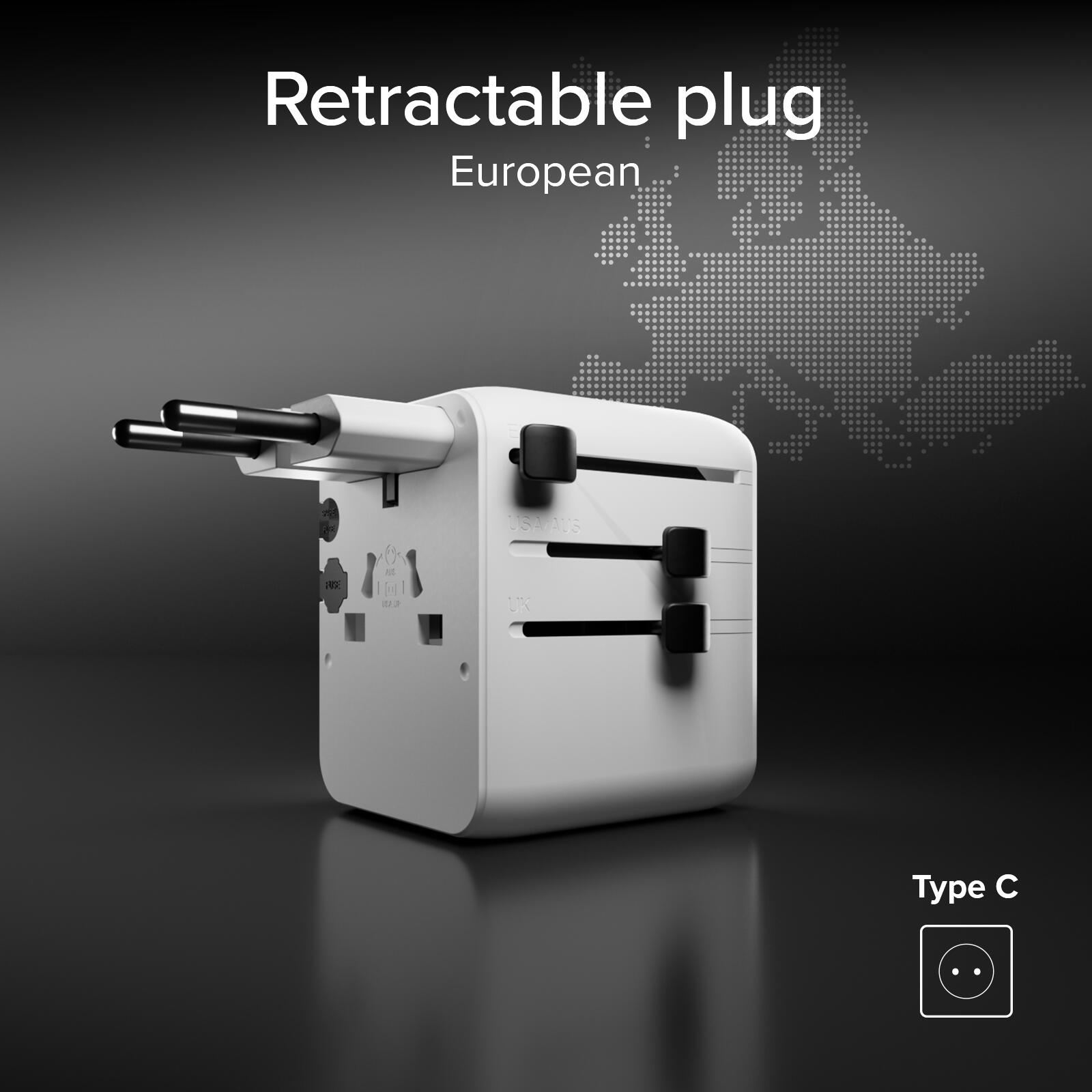 Adaptateur universel de voyage Europe, Amérique, Asie, Afrique 6/7