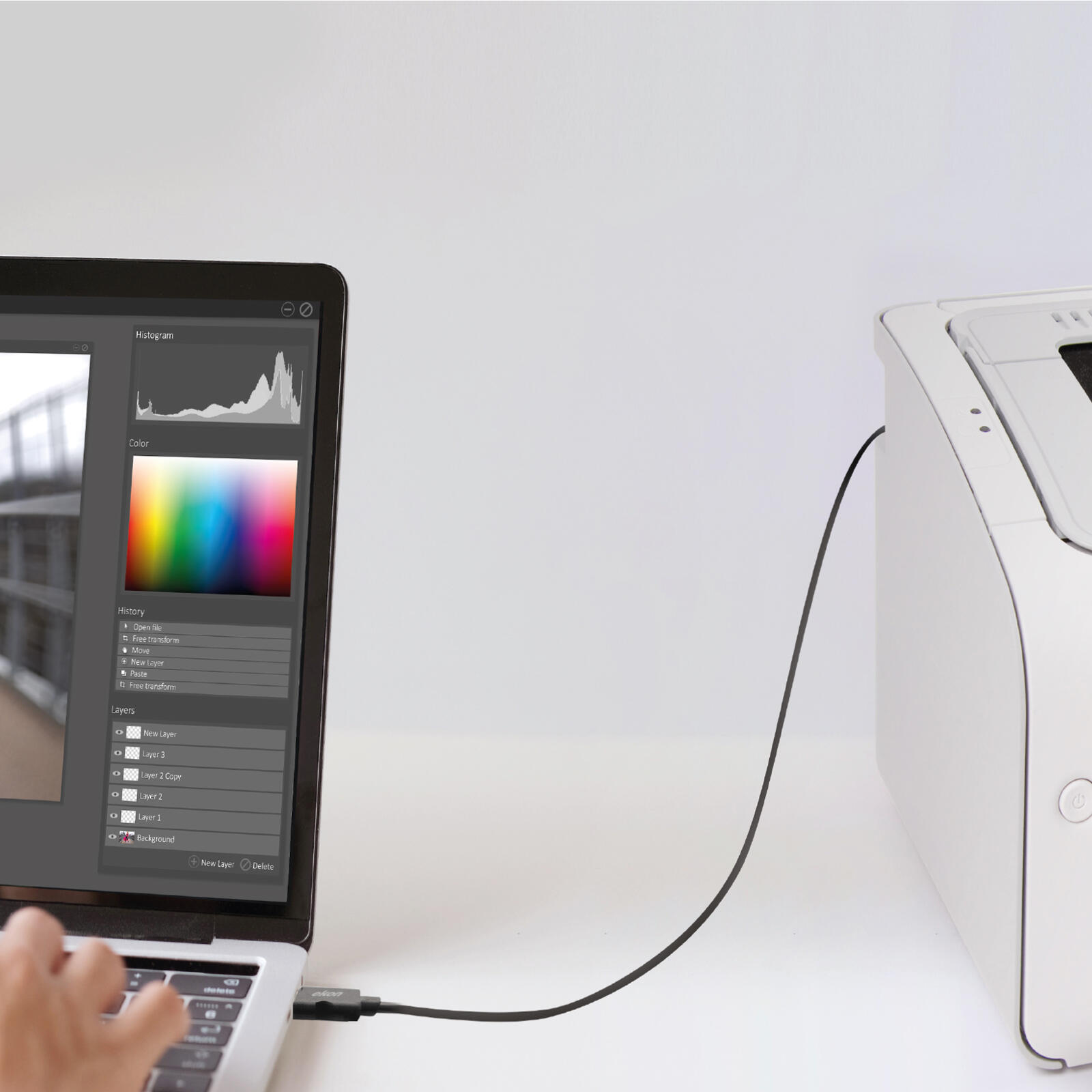 Cavo dati 2m per stampanti e monitor USB A 3.0 a USB B maschio 2/3