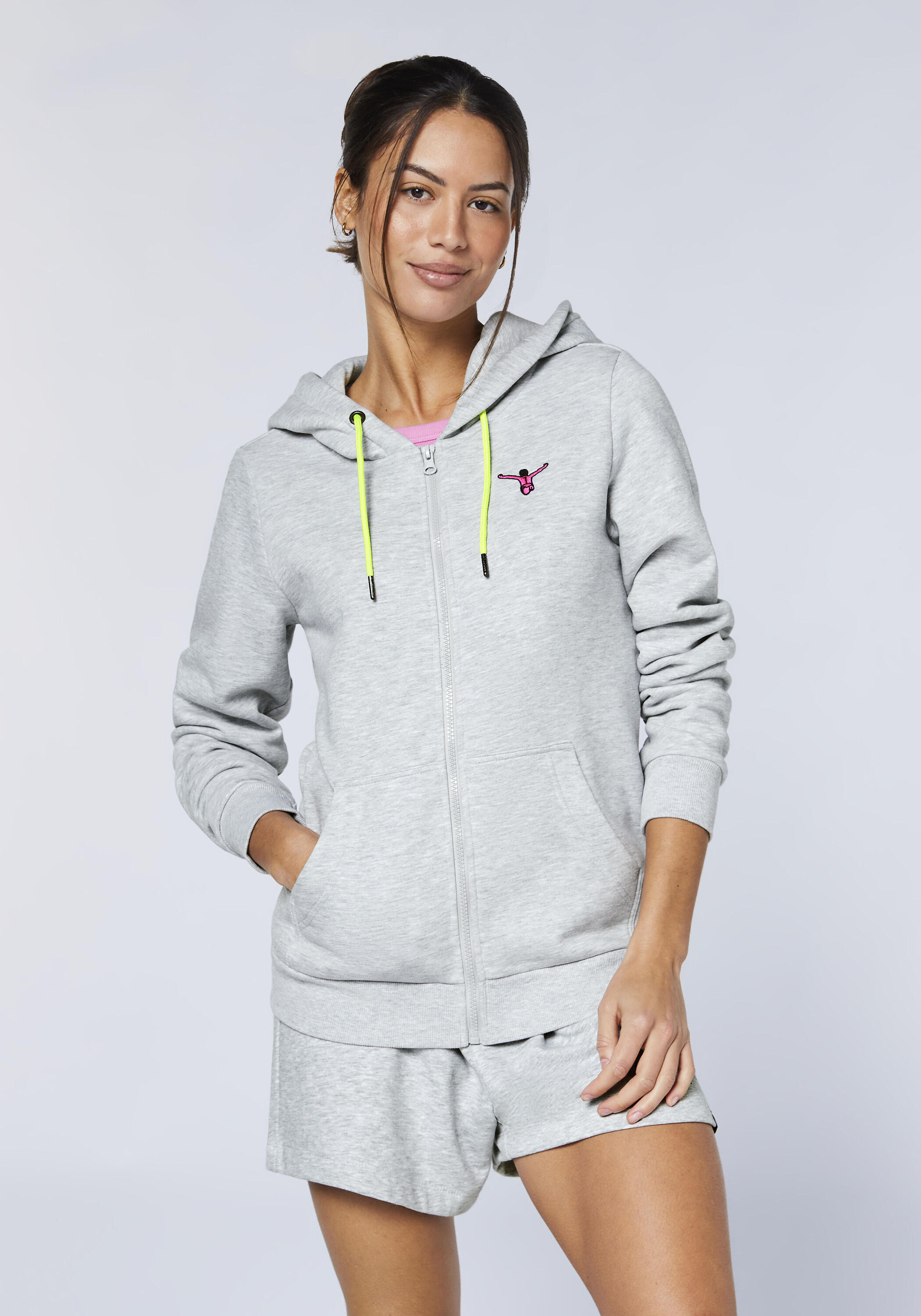 Sweatjacke mit großem Rückenprint 3/7