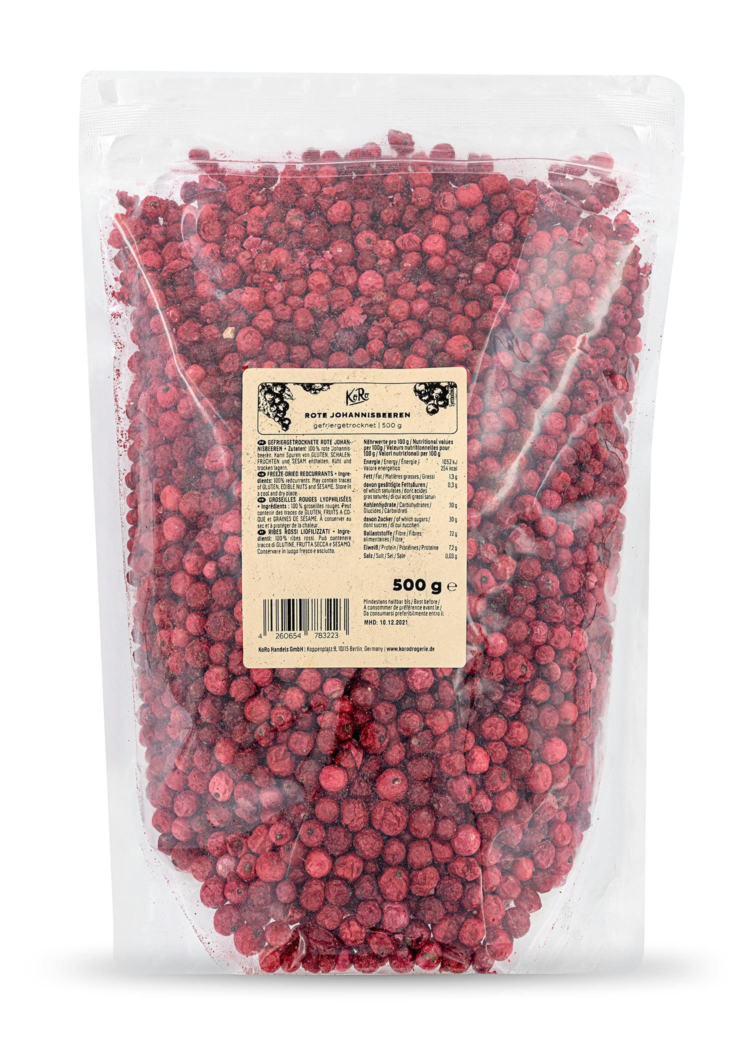 KoRo - Groseilles lyophilisées - 500 g 1/6