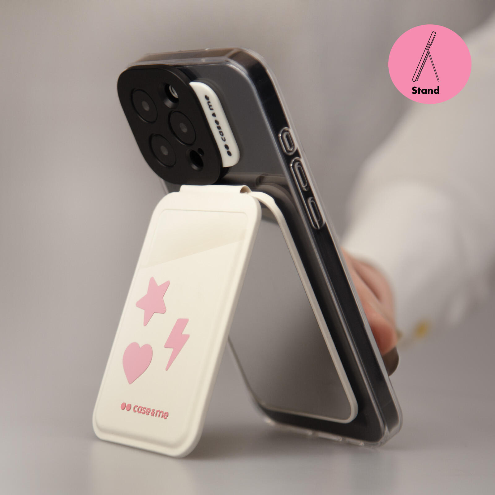 Portafoglio con aggancio magnetico e specchio integrato 4/5
