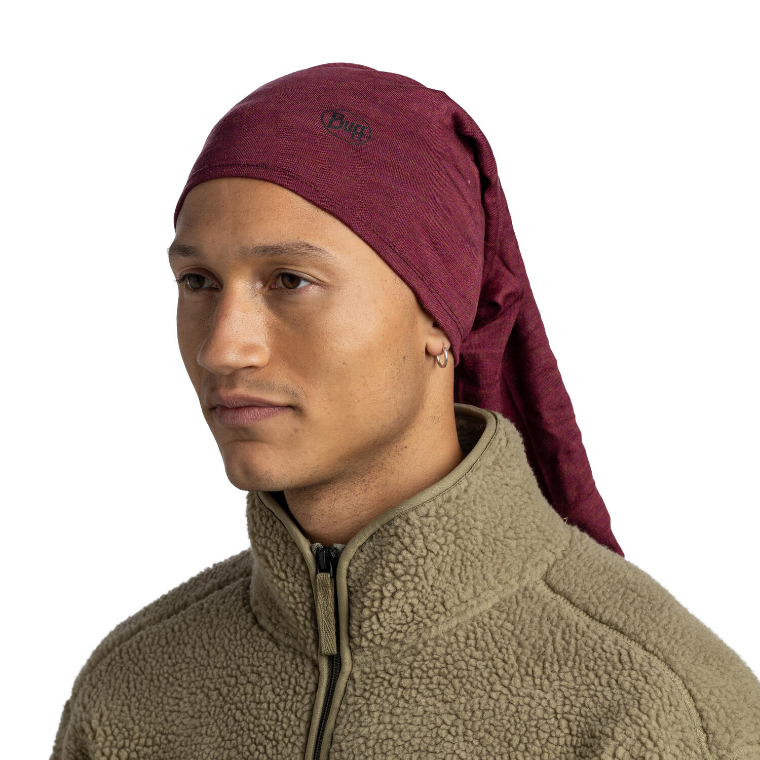 Braga de cuello Merino Midweight Unisex Buff Rojo 4/5