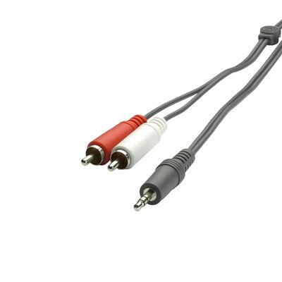 Cavo audio Jack 35 mm a 2 RCA maschio